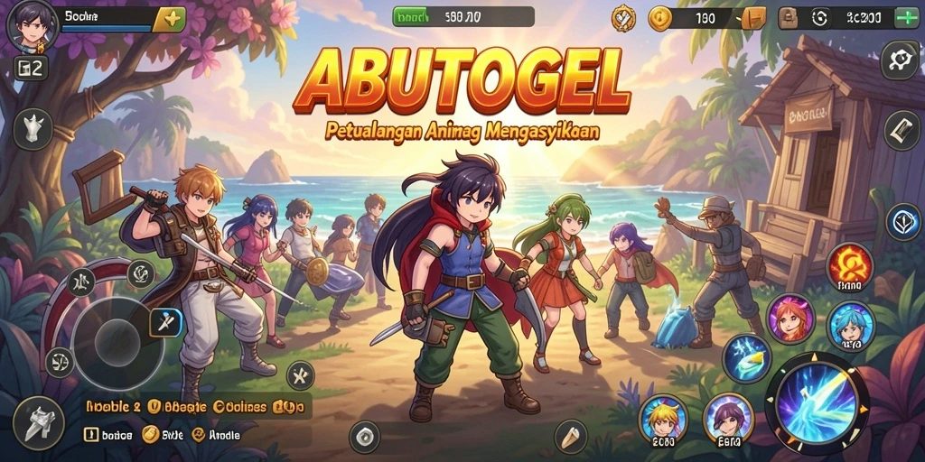 Tampilan menawan dari gameplay ABUTOGEL dengan karakter Anime yang ikonik.