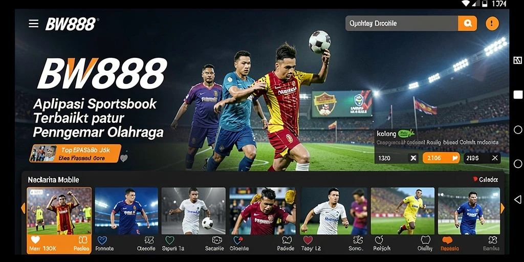 Tampilan gameplay BW888 yang menarik dengan berbagai pilihan taruhan olahraga.