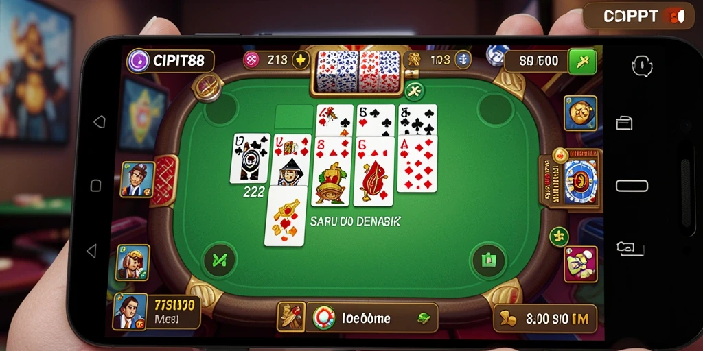 Screenshot gameplay CIPIT88 yang menunjukkan aksi seru bermain Domino.