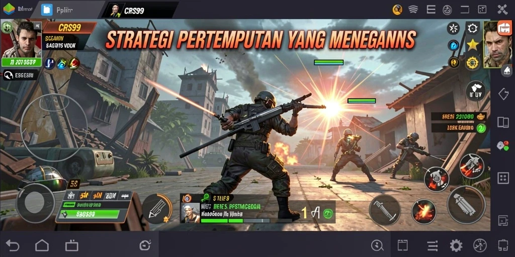 Tampilan menarik dari gameplay khas SLG di CRS99.