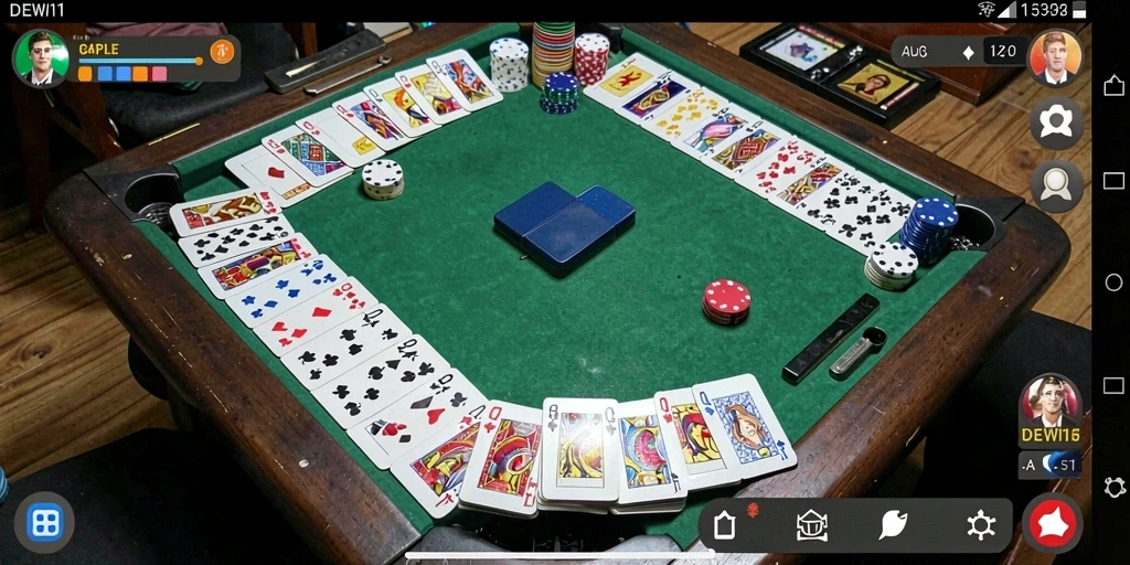 Gameplay seru dalam DEWI11 menampilkan ketegangan permainan Gaple.