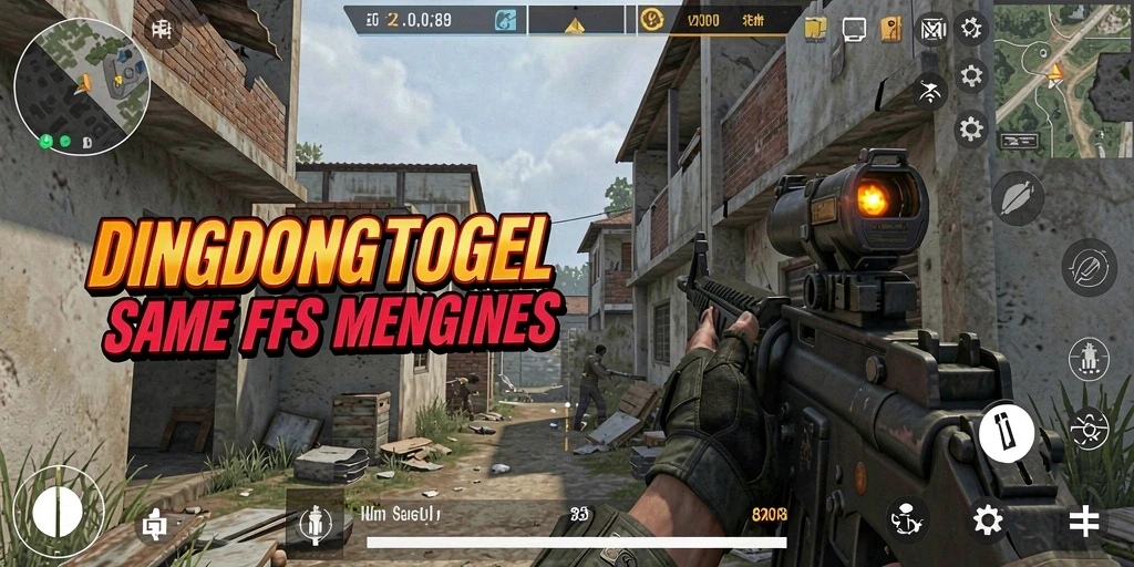 Tangkapan layar DINGDONGTOGEL dengan aksi tembak-menembak FPS yang intens.