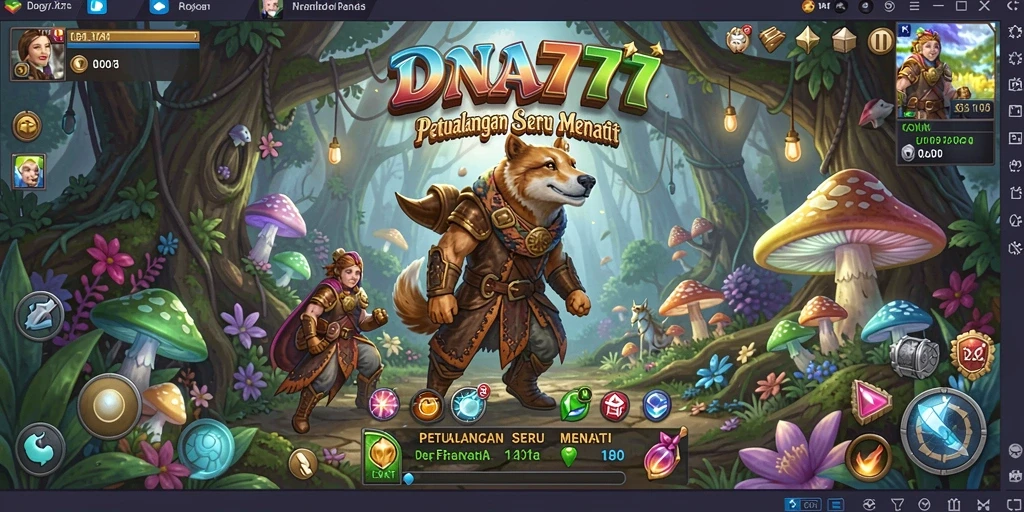 Screenshot gameplay <strong>DNA777</strong> menampilkan eksplorasi epik di dunia petualangan.