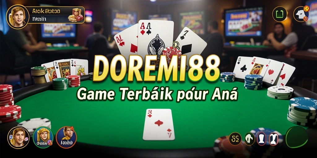 Tampilan menarik dari gameplay DOREMI88 saat bermain poker.