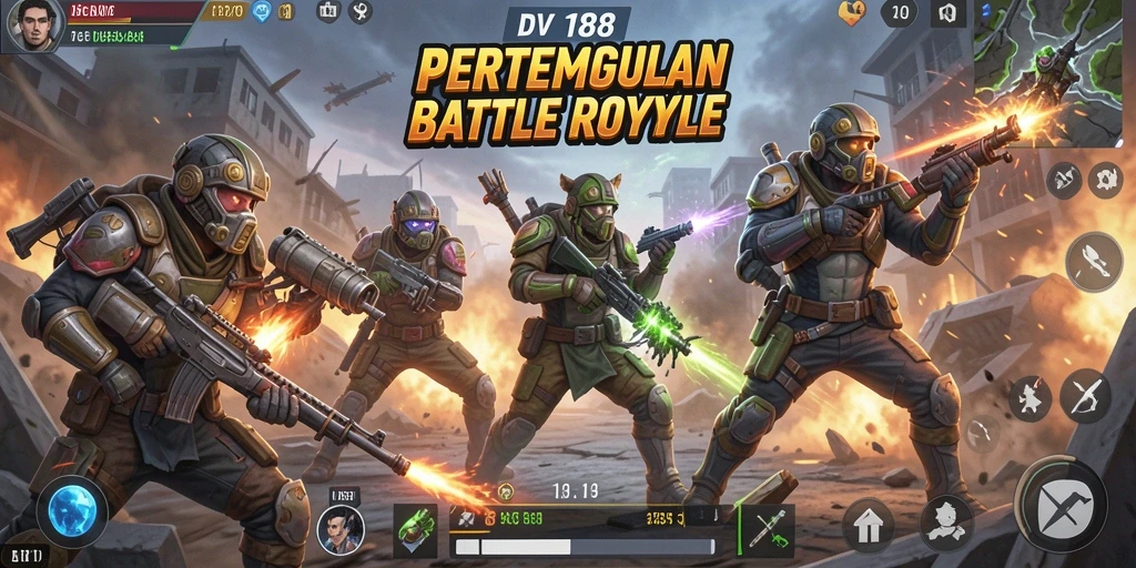 Tampilan gameplay seru di arena pertempuran DV188.