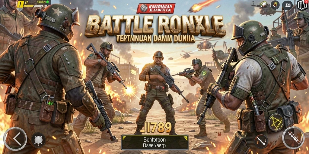 Gameplay LI789 yang mendebarkan dalam pertempuran Battle Royale.