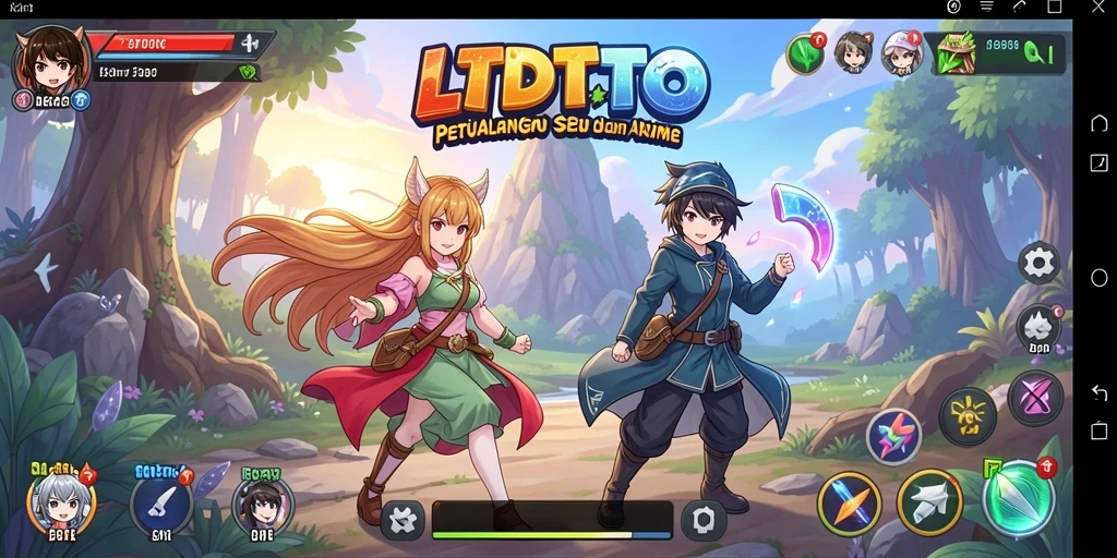 Tampilan gameplay menarik dari LTDTOTO, menunjukkan pertarungan epik.