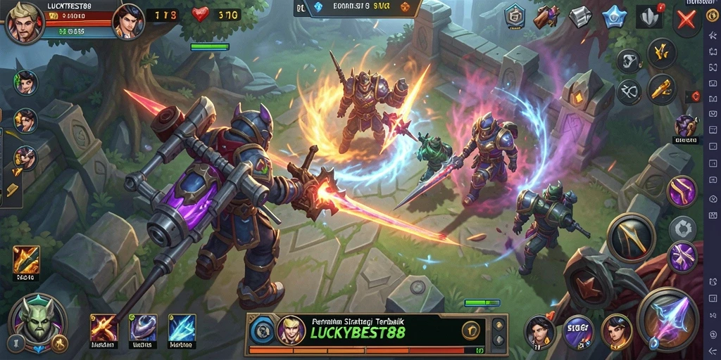 Gambaran gameplay menarik dari LUCKYBEST88 menunjukkan pertarungan strategi.