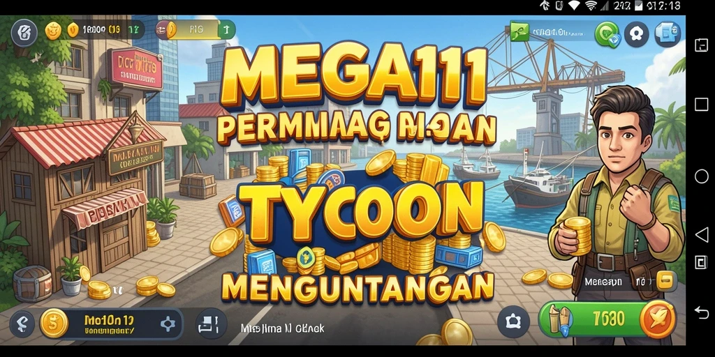 Tampilan gameplay MEGA111 yang menarik dan penuh warna.