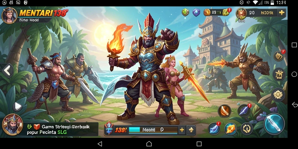 Screenshot gameplay MENTARI138 menampilkan pertempuran strategis yang intens.