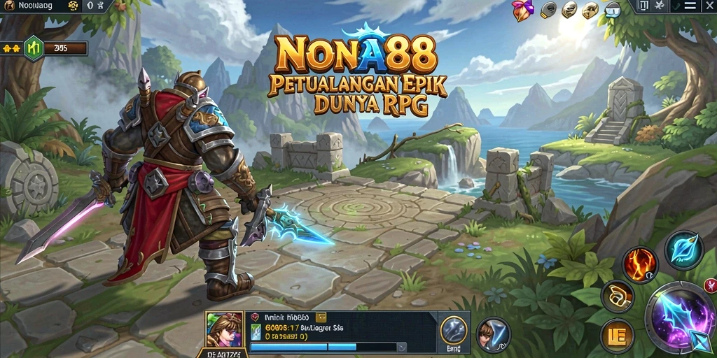 Tangkapan layar gameplay NONA88 yang menunjukkan pertarungan epik.
