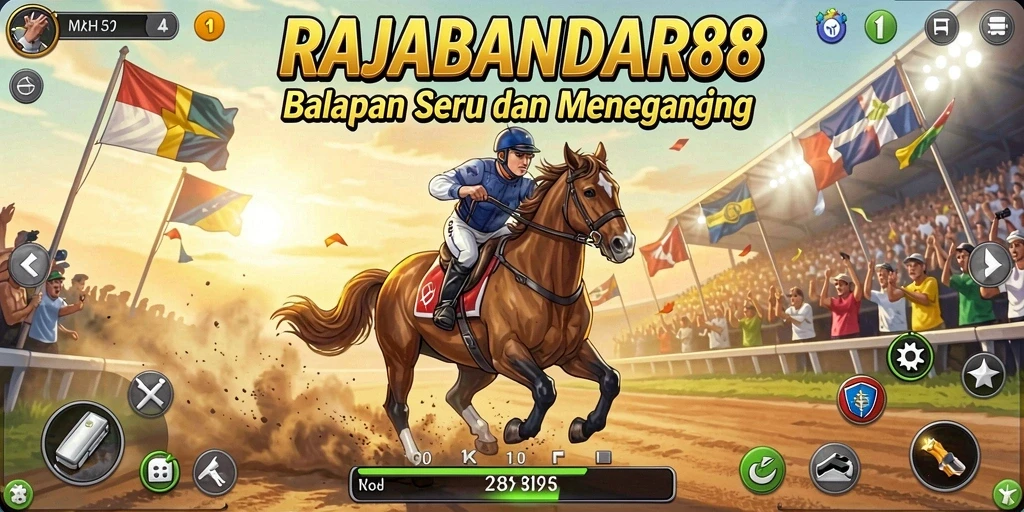 Tampilan menegangkan dari balapan di RAJABANDAR88.