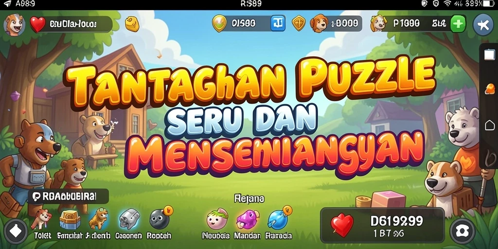 Tampilan gameplay RI889 yang menampilkan tantangan Puzzle menarik.
