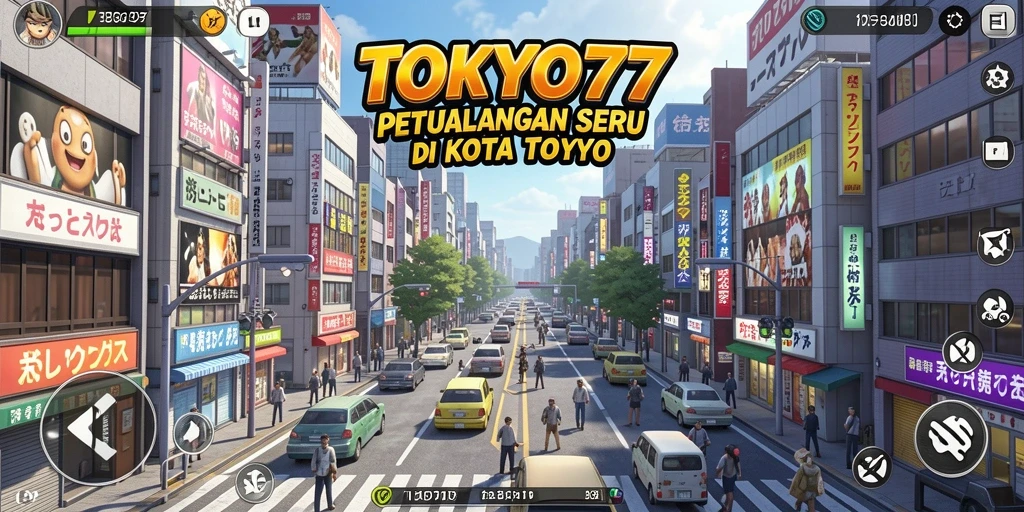 Screenshot gameplay TOKYO77 menampilkan petualangan seru di Tokyo.