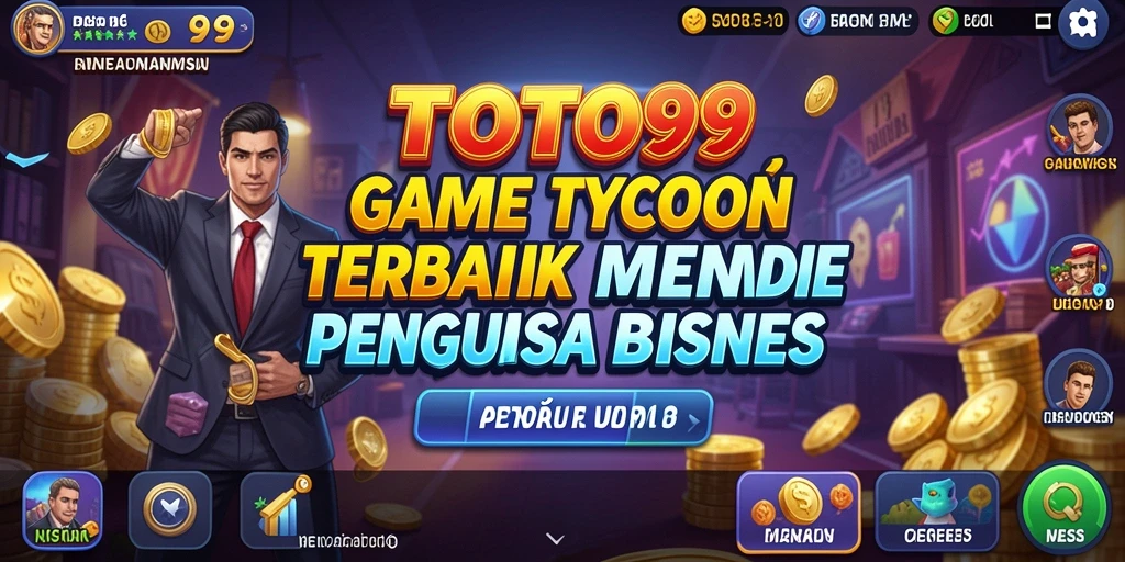 Screenshot TOTO99 menunjukkan pemain mengelola bisnis dengan antusias.