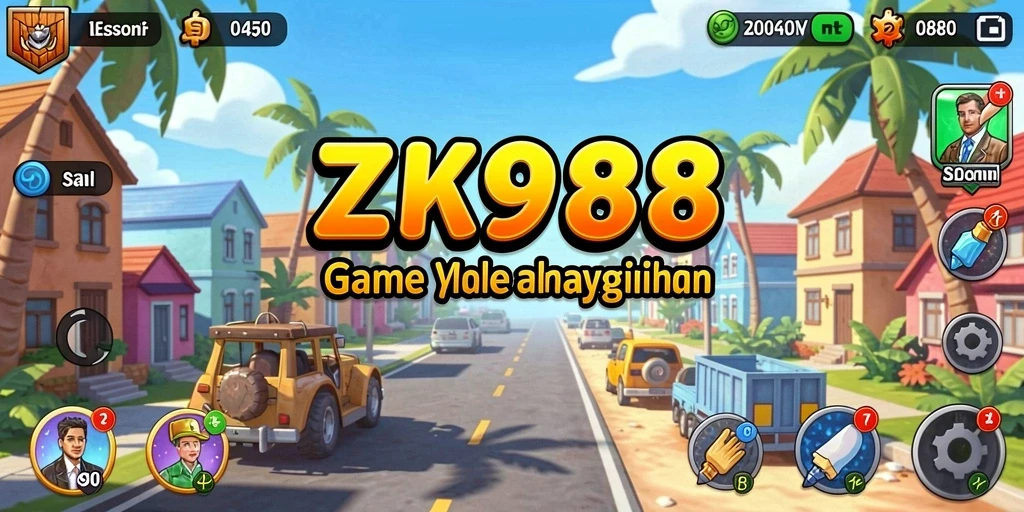 Tampilan gameplay ZK988 yang menarik dan penuh warna.